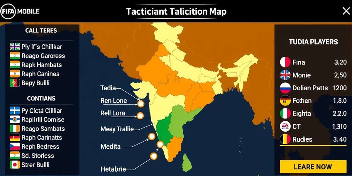 FIFA Mobile Tactician Player Distribution in India FIFA Mobile Tactician player distribution map across India