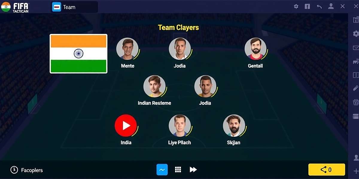 FIFA Mobile Tactician Team Selection with Indian Players FIFA Mobile Tactician team selection screen with Indian players